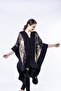 Silk Felt Poncho| Boldini Cleo De Merode Black| Nomads Felt - 2