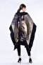 Silk Felt Poncho| Boldini Cleo De Merode Black| Nomads Felt - 4