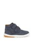 Unisex Kids Navy Blue Mid-Top Leather Sports Shoes