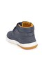 Unisex Kids Navy Blue Mid-Top Leather Sports Shoes - 3