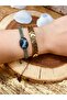 Gold Hematite and Obsidian Macrame Set of 2 Bracelets - 2