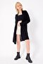 Black Shawl Collar Viscon Cardigan Alc-X4864 - 4