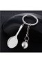 Tennis Racket And Ball Keychain Stainless Keychain - 3