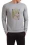 Anime Mavis Vermillion Fairy Tail Glass Printed Gray Men's Knitted Sweatshirt Long Sleeve