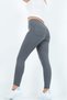 Women's Gray Skinny Leg Lycra Linen Trousers - 3