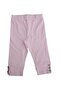 Girl's Button Detailed Below Knee Combed Cotton Capri Tights