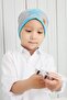Boy's Gray Blue Star Hat Beanie Soft Double Layer 100% Natural Cotton Combed Cotton - 3