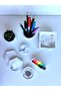 Office Set Pen Holder Note Holder Cup Holder Memo Pad Holder Paper Clip Holder Business Card Holder - 3