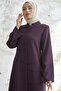 Ivory Piping Pattern Ferace - Plum - 3