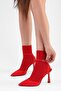 Women's Martini Red Satin Belted Ankle Strap Stiletto