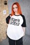 White Unisex Black Sleeve Detail Punks Not Dead T-shirt - 4