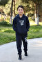 Sfdk 25 Printed Hooded and Kangaroo Pocket Elastic Waist Tracksuit Set for Boys - 7