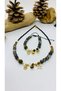 Handmade Glass Bead Women's Necklace Bracelet Set