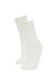Women's Applique 2-Piece Cotton Long Socks C5144axns