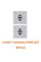 ARVIA KAREN Grounded Socket (White) - 2 PIECES Including Frame - 2