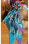 Trend imported luxury scarf kerchief with tail lights rotary mermaid hologram female child rubber buckle no1 - 4