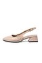 Renata Beige Color Open Back Short Heeled Women's Shoes - 7