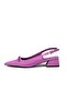 Lynn Purple Color Open Back Matte Satin Fabric Women's Short Heeled Shoes - 7