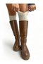 Ciho Socks Ecru Long Below Knee Winter Women's Woolen Boots Sleeping Socks Soft Touch - 3