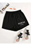 Women's Black Gray White Hawaiian Printed Set of 3 Premium Fabric Summer Combed Cotton Shorts - 3