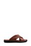 Tugerdi Tan Genuine Leather Comfortable Sole Quality Men's Slippers TG09128131583 - 5