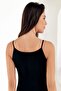 Women's Black Lycra Strap Tank Top 0197 - 2