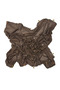 Cotton Handcrafted Cherry Embroidered Brown Beaded Scarf High Quality Writing 100X100Cm