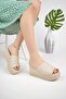 Women's Wedge Heel Beige New Style Comfortable and Soft Slippers