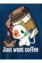 Women's / Girls' Oversize T-Shirt with Coffee Print - 6