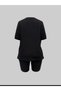 Women's Lower-Top 23 Printed Tights-T-shirt Set Oversize Casual Boyfriend - 2