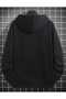 Meet You Printed Men's Hooded Kangaroo Pocket Unisex Oversize Sweatshirt - 2