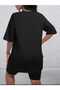 Printed Short Tights Oversize Casual Boyfriend T-shirt Set - 3