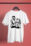 Unisex Loose Fit Muhammad Ali Printed White T-Shirt