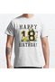 Loose Fit Unisex Minions Happy 18th Birthday Design Printed T-shirt
