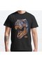 Loose Fit Unisex Jurassic Park Distressed Vintage Tyrannosaurus Rex Big Color Face Printed T-shirt
