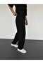 Men's Black Pleated Baggy Fit Fabric Pants - 2
