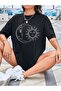 BAY Unisex Sun and Moon Patterned T-Shirt - Off Shoulder CODE-1342