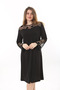 Women's Plus Size Black Lace Detailed Dress 65N37660 - 6