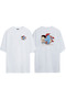 Unisex Superman Front Back Printed White Oversize T-shirt