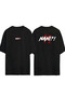 Unisex Nani!, Japone Front and Back Printed Black Oversize T-shirt