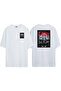 Unisex Tupac Factory Front and Back Printed White Oversize T-shirt