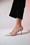 RAVENNA Beige Women's Pointed Toe Open Back Thin Heeled Shoes - 5