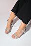 MONICA Blue Glittered Stone Women's Thin Heeled Evening Dress Shoes - 5