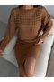 Knitwear Hole Sweater Dress Set - 4