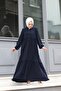 Rabia Crepe Fabric Hijab Clothing Women's Gathered Ferace - 4