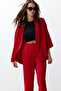 Red Woven Kimono-Pants Set Twoss24Au00037 - 3