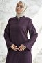 Ivory Piping Pattern Ferace - Plum - 2