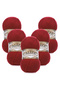 Angora Gold 5-Piece 106 Dark Red Hand Knitting Yarn