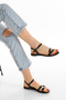 Comfort Women's Black Plain Sandals - 2