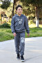 Sfdk 25 Printed Hooded and Kangaroo Pocket Elastic Waist Tracksuit Set for Boys - 4